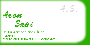 aron sapi business card